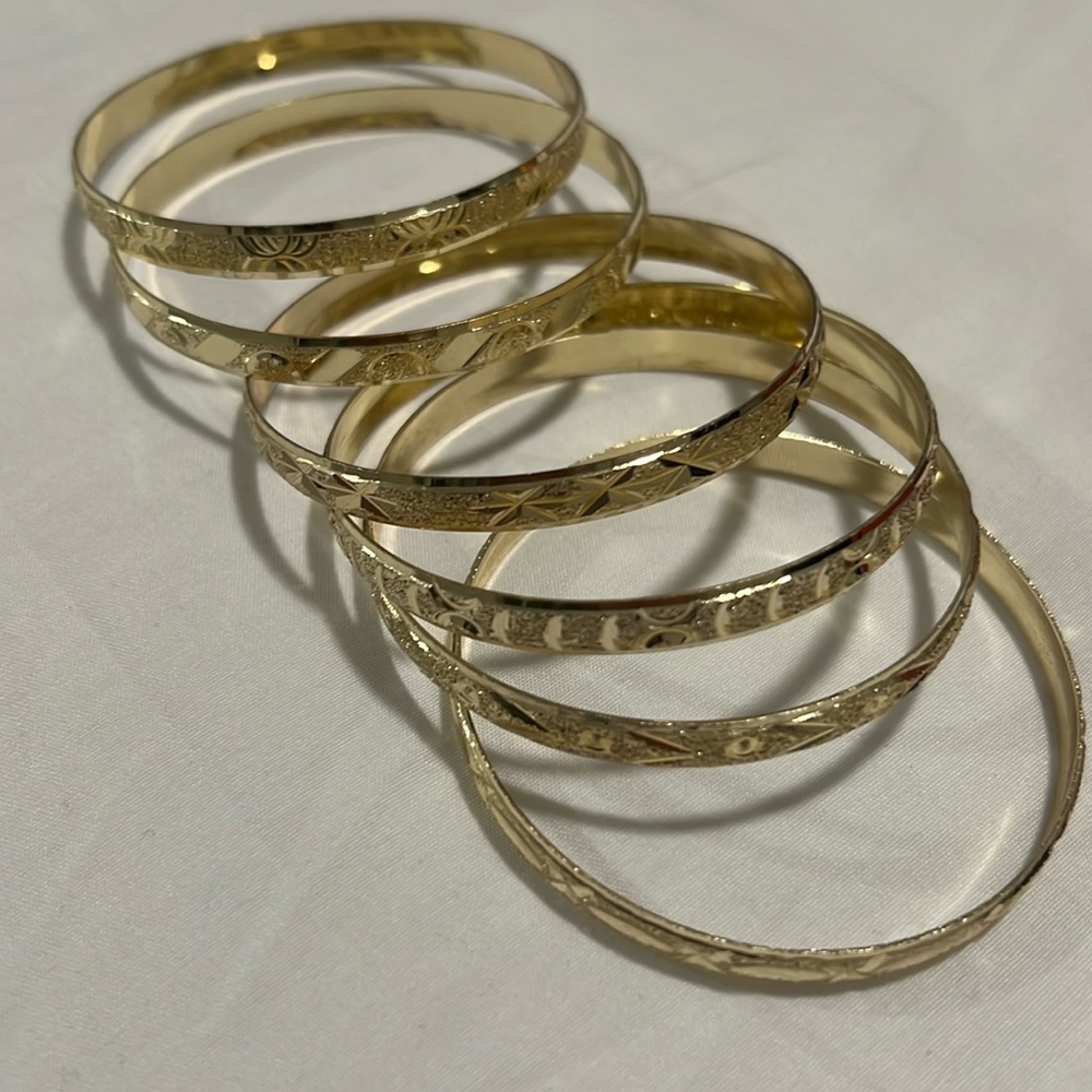 Jade and Gold Bangles